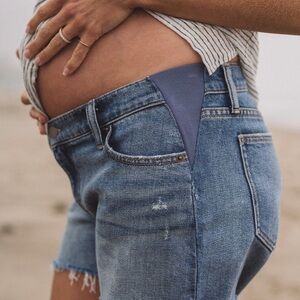 Hatch maternity cut off 26 Blue Denim Maternity Jean Shorts